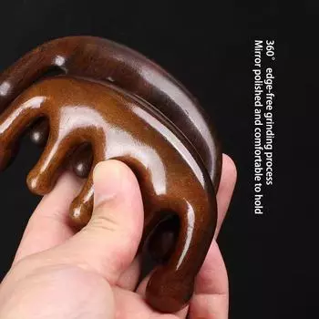 Массажная расческа с меридианами тела, смоляная расческа с пятью широкими зубьями, помощник для акупунктуры, кровообращение, антистатические, гладкие волосы