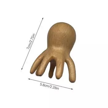 Массажная расческа с осьминогом из сандалового дерева, скребок для меридиана, массажная щетка для кожи головы, акупунктура, спа, массажная расческа гуаша, снятие усталости 1 Pcs