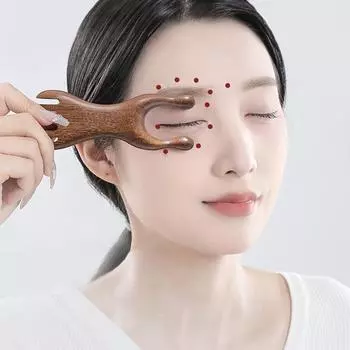 Массажная расческа с пятью когтями, головка для лица, носа, глаз, плеч, шеи, скребок, меридиан и акупунктурный массажный инструмент, антистатический