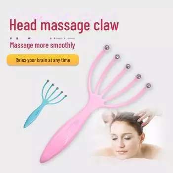 Массажная расческа с пятью зубцами - инструмент для чесания кожи головы и выемки меридианов opp bag