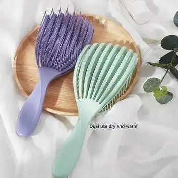 Массажная расческа в форме ракушки, воздушная расческа, антистатическая, сухая, влажная, двойного назначения, меридианная расческа для головы, большая, маленькая, студенческая расческа для волос Small розовый