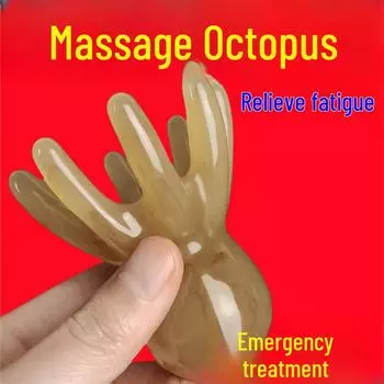 Массажная расческа в виде головы осьминога для акупунктуры и проработки меридианов 1 piece