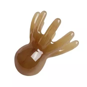 Массажная расческа в виде осьминога из смолы, акупрессура кожи головы, скрабирование, терапия для снятия боли в голове, массажная щетка Re C1B9 Horn-1pcs