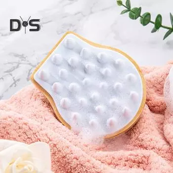 Массажная щетка для кожи головы Эргономичная ручка Щетка для мытья шампунем Уменьшение выпадения Здоровый рост Безопасная массажная щетка для кожи головы цвет старого дерева