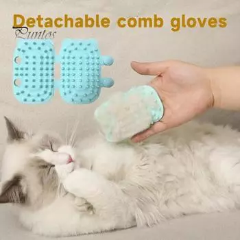 Массажная щетка для удаления кошачьей шерсти, ананас, форма кошачьих ушей, инструмент для царапин на ножках стола, мягкая двусторонняя расческа для собак, кошек, самоочищающаяся, успокаивающая для домашних животных белый