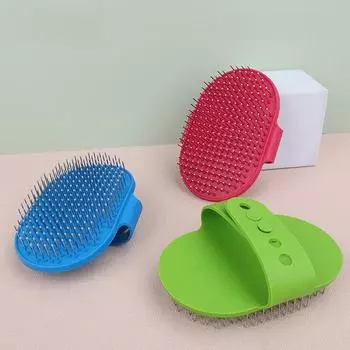 Массажная щетка для ванны для домашних животных: Расческа для удаления шерсти у собак и кошек со стальными иглами 92628 красный