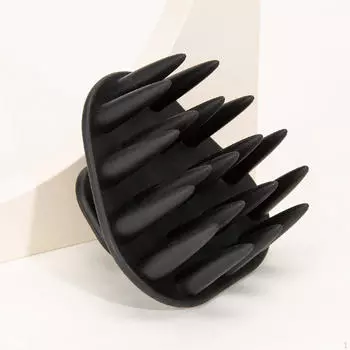 Массажная щетка для волос и кожи головы для нежного очищения и расслабления чёрный