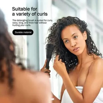Массажная щетка для волос, женская расческа для влажного и сухого распутывания вьющихся волос, расческа для ухода за головой, инструмент для укладки волос для женщин чёрный