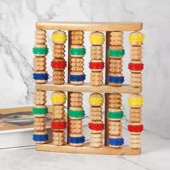 Массажное колесо для снятия стресса, 6 рядов, инструменты для массажа ног, прочный массажер для ухода за ногами, отправить родителям 6 Rows