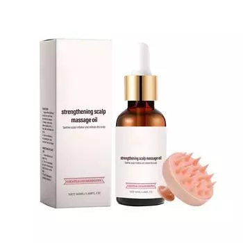 Массажное масло для ухода за кожей головы питает и успокаивает кожу головы с помощью масла для ухода за волосами и массажной расчески 50 мл One Size розовый