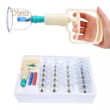 Массажные банки Diamo для китайской баночной терапии с удлинительной трубкой для вакуумного насоса