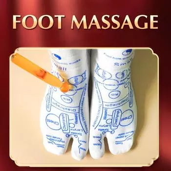 Массажные носки для снятия усталости ног Акупрессурный массажер для ног Рефлексологические носки Инструмент для акупунктурного массажа ног Физиотерапия Уход за ногами 34CM