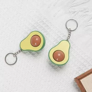 Массажный брелок с шариками авокадо, игрушки для декомпрессии, мини-массажер для запястий и шеи, забавный фруктовый кулон, креативный ремешок для ключей onesize