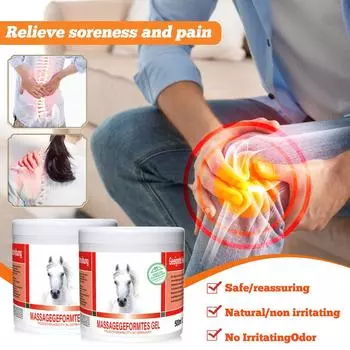 Массажный гель-крем для шеи, плеч, суставов, мышц, растяжений, поясницы, лихорадки, крем с конским каштаном 500 г One Size белый