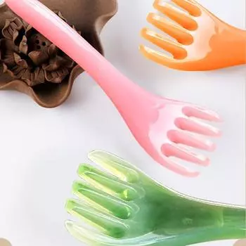 Массажный инструмент для расслабления Массажер с пятью когтями Улучшенная циркуляция крови Соскоб акупунктурных точек 5 шт. Инструмент для декомпрессии Декомпрессионные меридианы Гребень бусины оранжевый