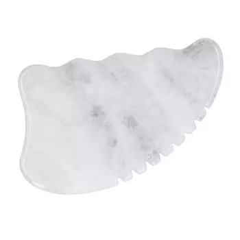 Массажный инструмент Gua Sha из нефрита, полупрозрачный, полированный, инструмент Gua Sha из нефрита для лица и шеи