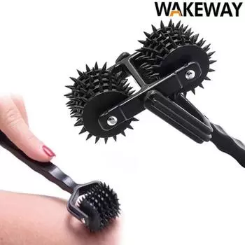 Массажный инструмент с одним/двойным колесом, альтернативный ролик для стимуляции эротики, массаж сосков и губ для мужчин и женщин, оргазмический мастурбатор