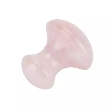 Массажный камень из натурального розового кварца в форме гриба для лица и глаз