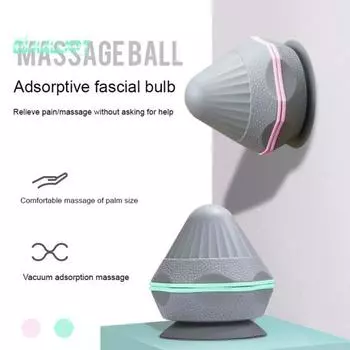 Массажный конус с прочной несущей конструкцией на присоске, нескользящий, мышечная релаксация, поясничная мышца, грудной отдел позвоночника, твердый адсорбционный фасционный шарик для йоги розовый