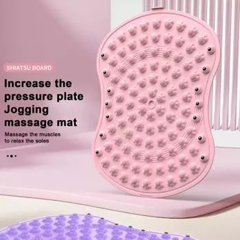 Массажный коврик для ног с магнитом, точечный массажер для снятия боли в ногах, расслабляющий рефлексотерапевтический коврик для ног, нескользящий, против усталости, акупрессурный коврик с камнями для ходьбы фиолетовый