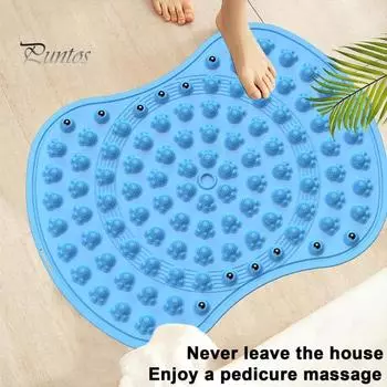 Массажный коврик для ног с магнитом, точечный массажер для снятия боли в ногах, расслабляющий рефлексотерапевтический коврик для ног, нескользящий, против усталости, акупрессурный коврик с камнями для ходьбы фиолетовый