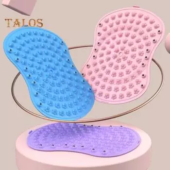 Массажный коврик для ног с магнитом, точечный массажер для снятия боли в ногах, расслабляющий рефлексотерапевтический коврик для ног, нескользящий, против усталости, акупрессурный коврик с камнями для ходьбы розовый