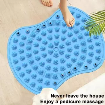 Массажный коврик для ног с магнитом, точечный массажер для снятия боли в ногах, расслабляющий рефлексотерапевтический коврик для ног, нескользящий, против усталости, акупрессурный коврик с камнями для ходьбы фиолетовый