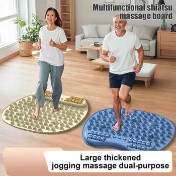 Массажный коврик для ног с роликовым массажером для снятия боли и давления на точечные точки для релаксации и рефлексотерапии стоп, нескользящий эргономичный акупрессурный коврик, массажный инструмент бежевый