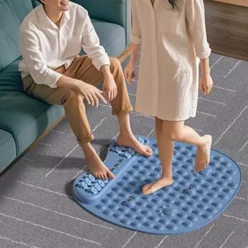 Массажный коврик для ног с роликовым точечным массажером для снятия боли в ногах синий