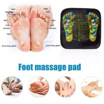 Массажный коврик для рефлексотерапии стоп, снятие боли в ногах, расслабление мышц, для детей и взрослых, противоскользящий складной акупрессурный коврик, портативный инструмент для массажа при ходьбе по камням M