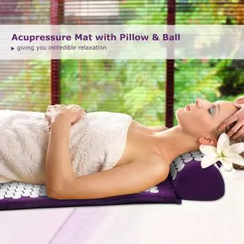 Массажный коврик с шипами, акупунктурный коврик для снятия стресса, боли, точечный массаж, подушка для здоровья, коврик для йоги с зелёный