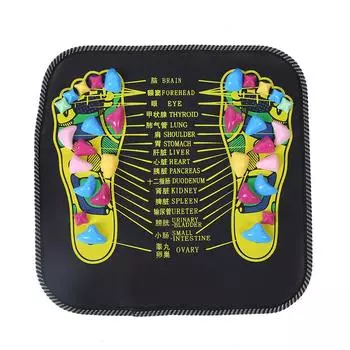 Массажный коврик Walk Stone, массажная подушка для ног из полипропилена, черный цвет