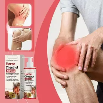 Массажный крем от артрита с конским каштаном;Массажный крем от артрита;Крем для снятия боли в суставах, восстановления гибкости суставов и шейного отдела позвоночника, 1 шт., 100 г розовый