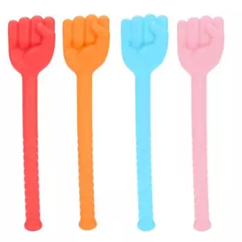 Массажный молоток Fist с силиконовыми меридианами и гибкими нескользящими ручками Red Red