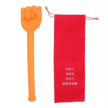 Массажный молоток Fist с силиконовыми меридианами и гибкими нескользящими ручками(оранжевый ) оранжевый