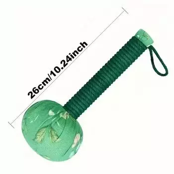 Массажный молоток из полыни с длинной ручкой - Ручной инструмент для расслабления тела, для облегчения мышц и оздоровления 1PC зелёный