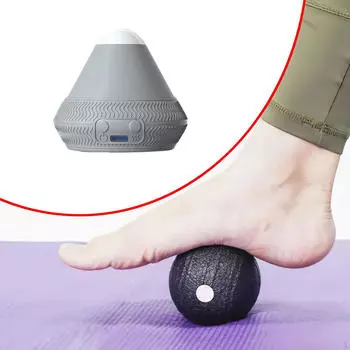 Массажный мяч для глубоких тканей, ручной с присоской для ног, шеи, мышц спины синий