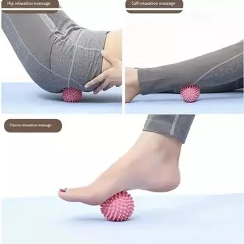 Массажный мяч «Ежик» Мяч для йоги с фасциями Мяч для массажа стоп Мяч для расслабления мышц Массаж стоп Мяч для плеч, шеи, ног, меридиана стопы белый