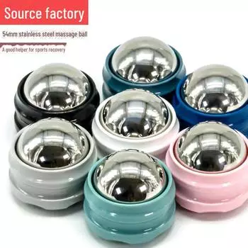 Массажный мяч из нержавеющей стали с подогревом и охлаждением для фитнеса и йоги 54mm steel ball оранжевый