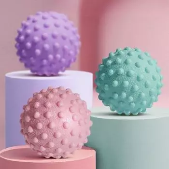 Массажный мяч из ТПЭ для йоги, медицинские упражнения, арахисовая фасция, валик для спины, ног, расслабления мышц, плеч, шеи, однотонный тренажерный зал