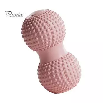 Массажный мяч с арахисом для глубокой релаксации мышц, двойной ролик для лакросса, физиотерапия, массажер для ног, рук, талии, живота, спины, ступней, всего тела чёрный