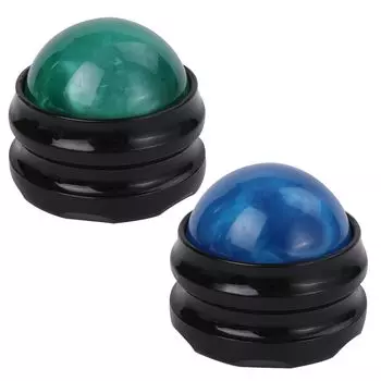 Массажный мяч с твердым надавливанием на точку шиацу [GLOBAL BOX] (2) синий