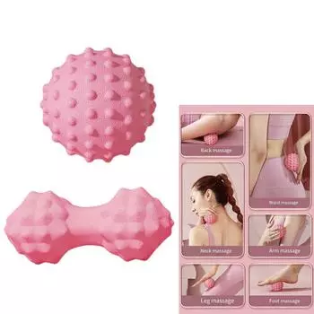 Массажный мяч TPR для ног и спины, массажер для талии, спины, восстановления мышц, инструмент для женщин и девушек фиолетовый