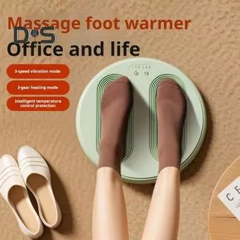 Массажный нагреватель для ног с вибрацией, быстрый нагрев, регулируемая температура, интеллектуальное выключение, низкий уровень шума, массажер для ног, нагреватель бежевый