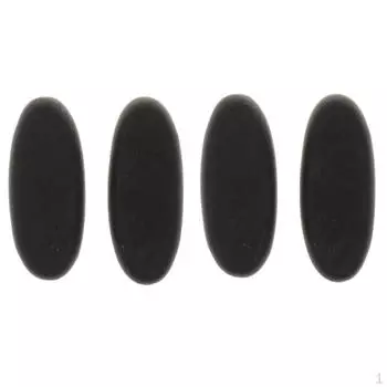 Массажный натуральный овальный базальт, камни 8x3,2x1,5 см