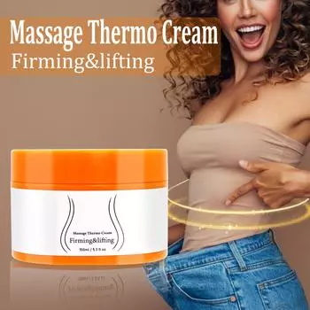 Массажный разогревающий крем, укрепляющий живот и бедра, для улучшения линий мышц и коррекции фигуры. Массажный крем оранжевый