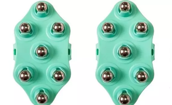 Массажный ролик CREPUSCOLO для удаления целлюлита, клеточный ролик, диета, фигура, лимфа, набор из 2 шт., 3 цвета (зеленый)