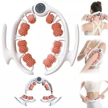 Массажный ролик для фасции Съемная фасция для ног Kinmaku Foam Pinch Leg Йога для всего тела Упражнения в помещении L-Tou Roller, Массажер, Ручка, Многофункциональный, розовый