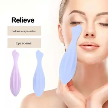 Массажный ролик для лица для снятия усталости и морщин, лифтинг кожи, портативный силиконовый косметический ролик-карандаш, антивозрастной косметический инструмент для женщин и мужчин синий