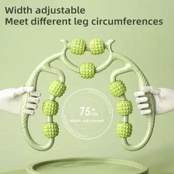 Массажный ролик для ног, антицеллюлитный лимфодренажный массаж глубоких тканей, расслабляющий массаж бедер, рук, спины, плеч, мышц, инструмент с 9 роликами